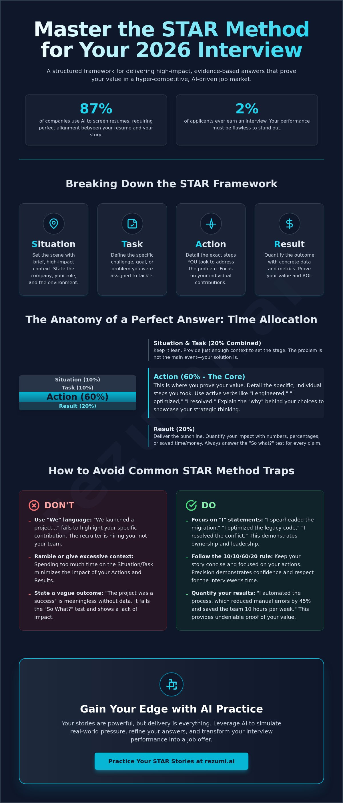 Mastering the STAR Technique: Command Your 2026 Job Interviews infographic