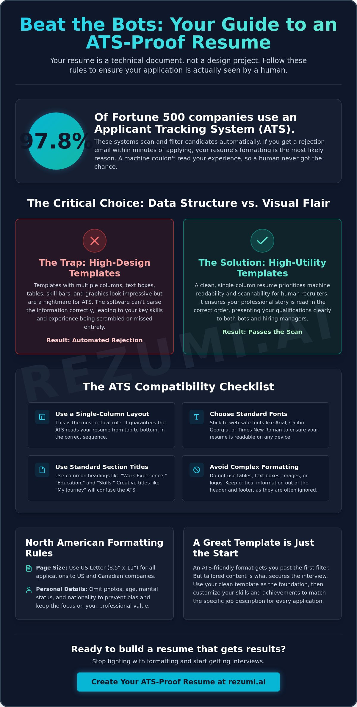 The 2026 Resume Template Checklist: How to Choose a Design That Actually Gets Interviews infographic