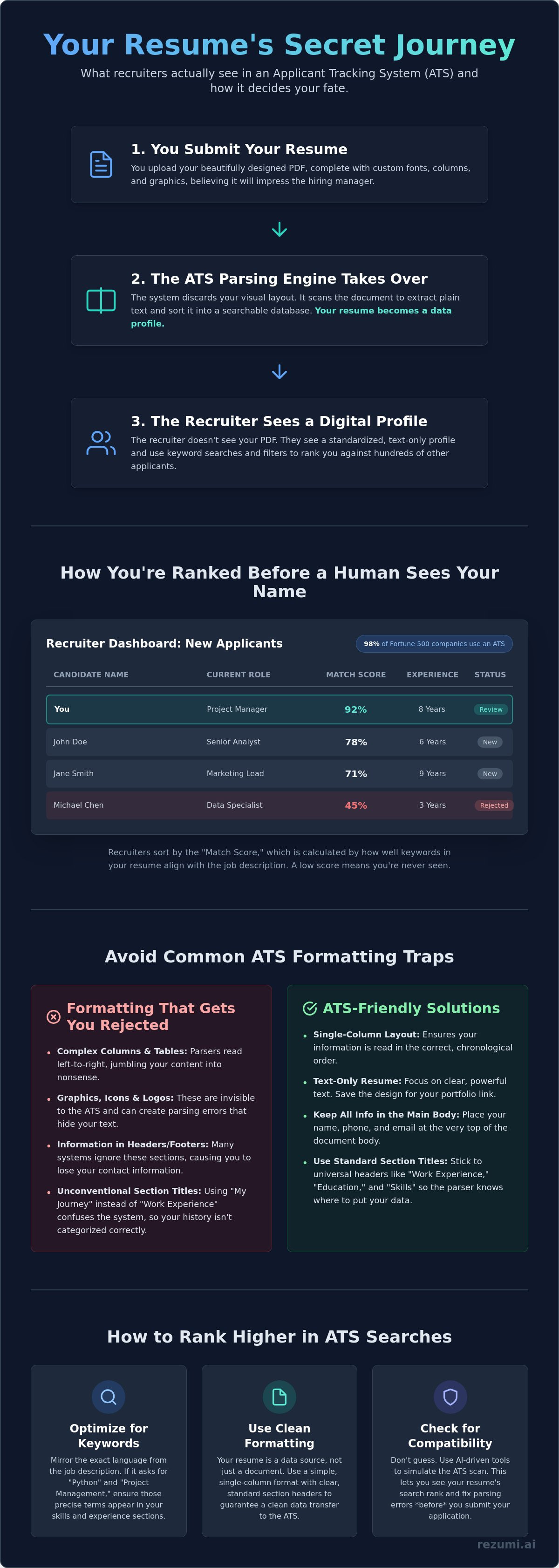 What Do Recruiters See in ATS? The 2026 Insider Guide to Your Digital Profile infographic