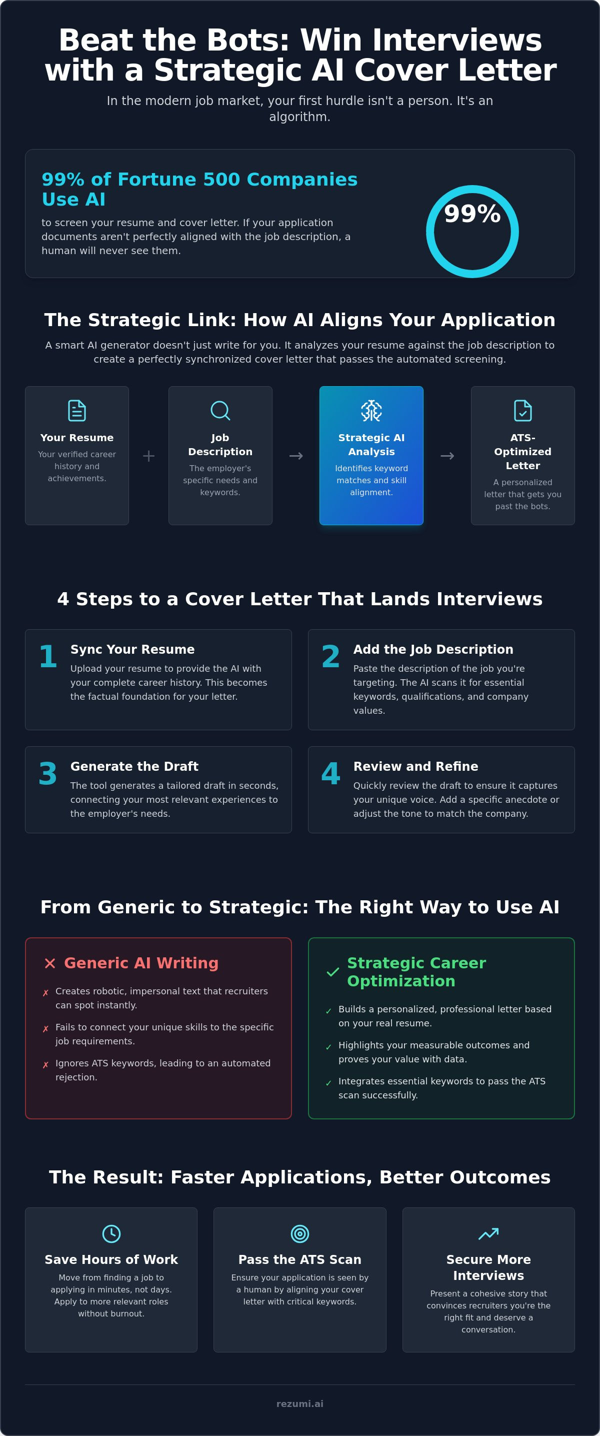 AI Cover Letter Generator: Craft Strategic Applications for 2026 infographic
