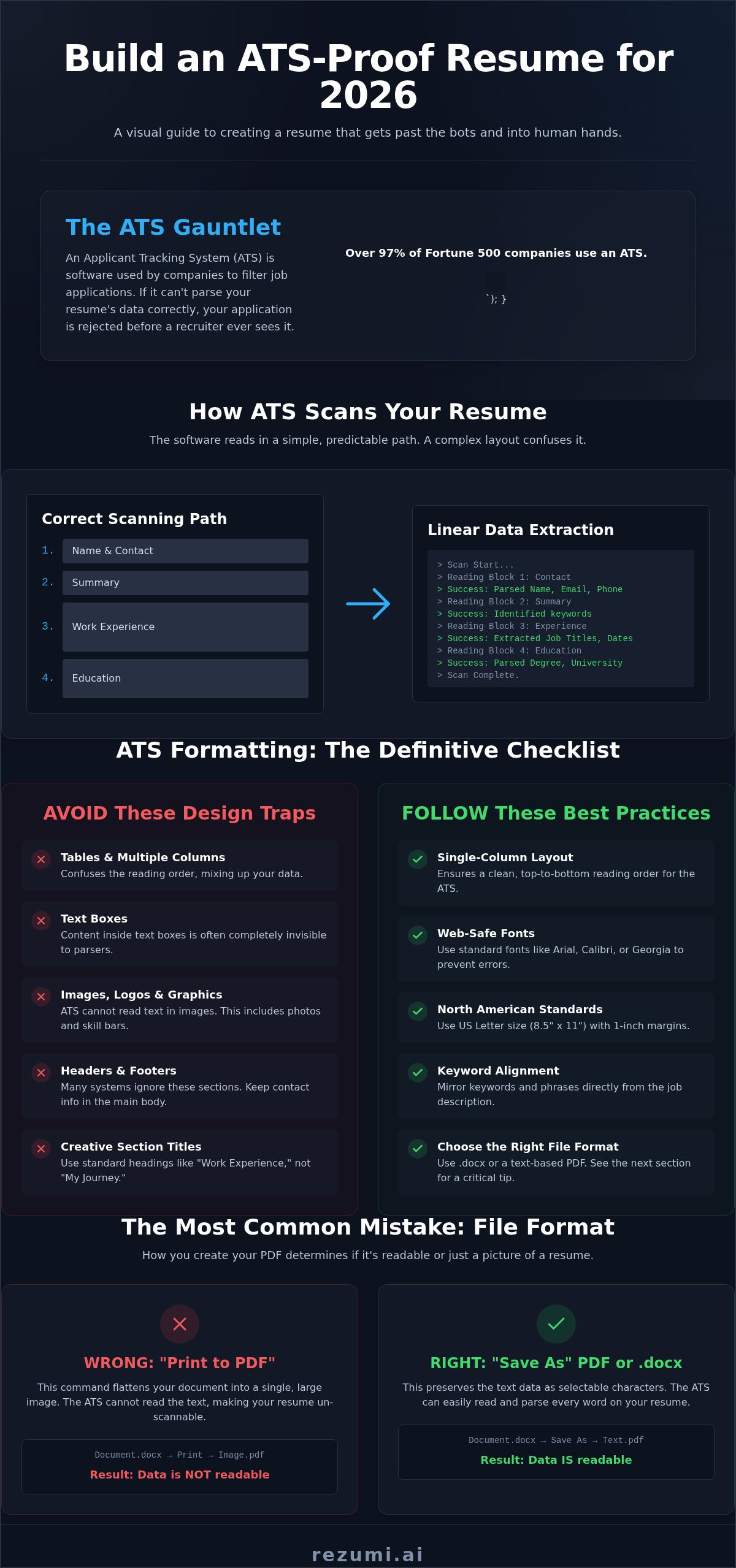 Free ATS Resume Templates: Secure Your Next Interview in 2026 infographic
