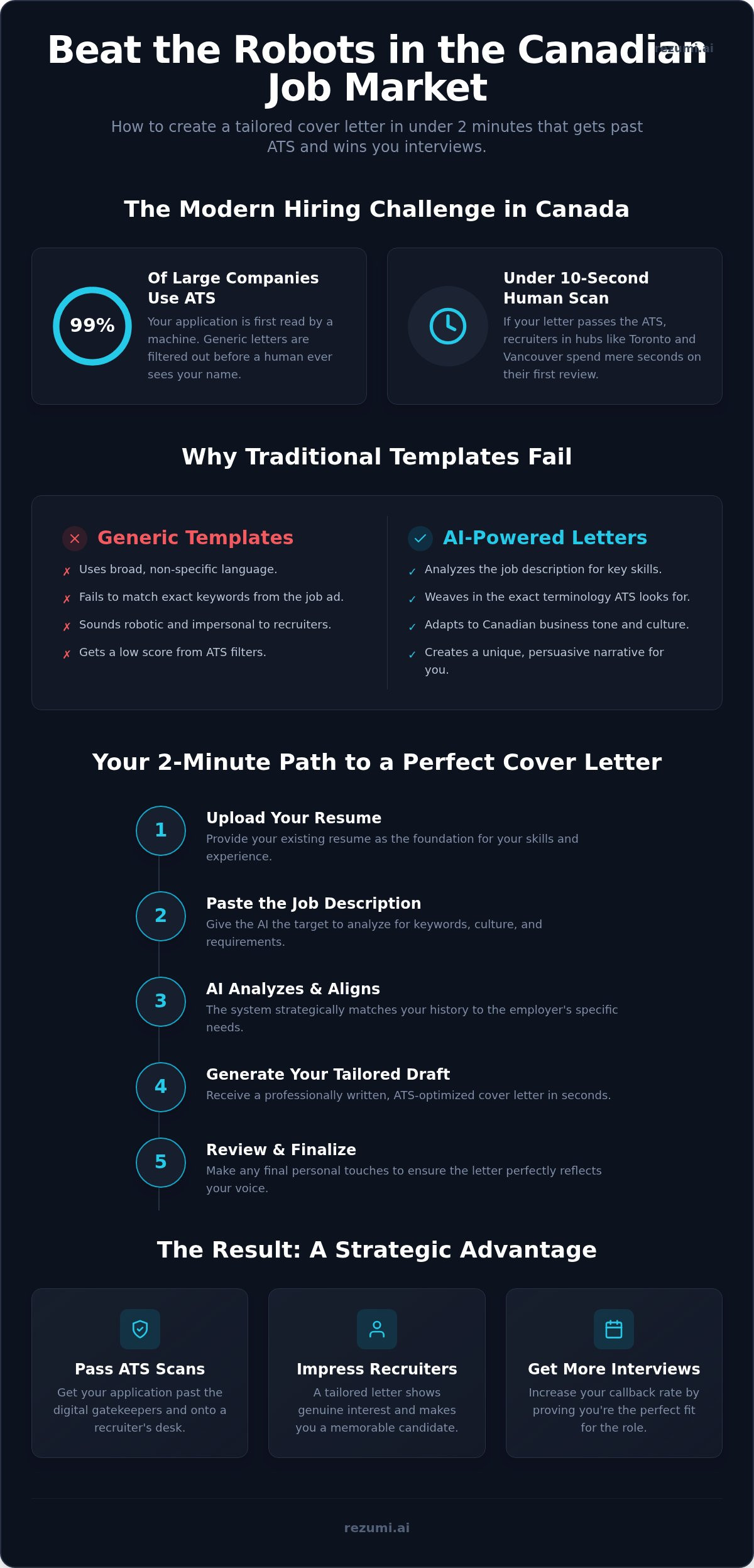 AI Cover Letter Generator Canada: Command the 2026 Job Market infographic