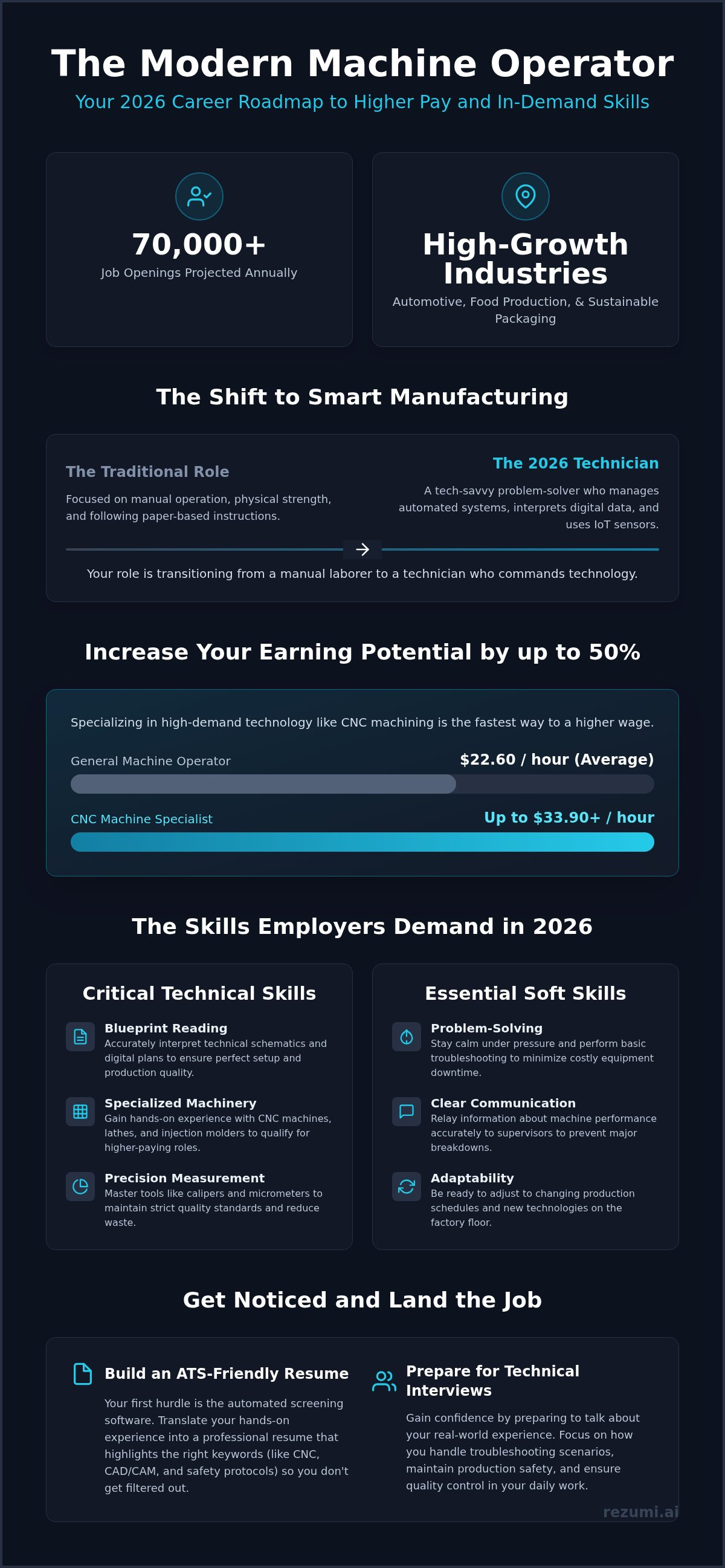 How to Become a Machine Operator and Land Your Next Role in 2026 infographic