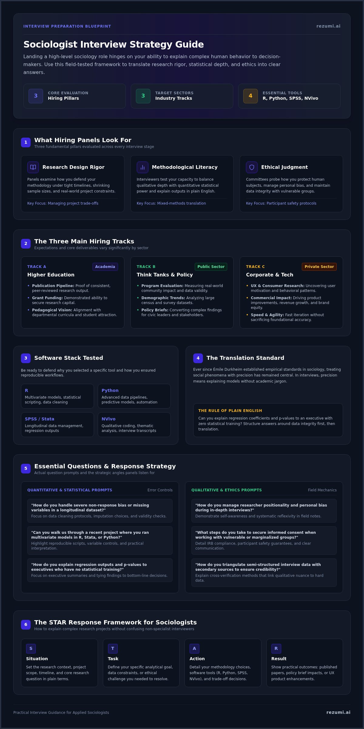 Sociologist Interview Questions: Master Answers and Secure Your Next Role infographic