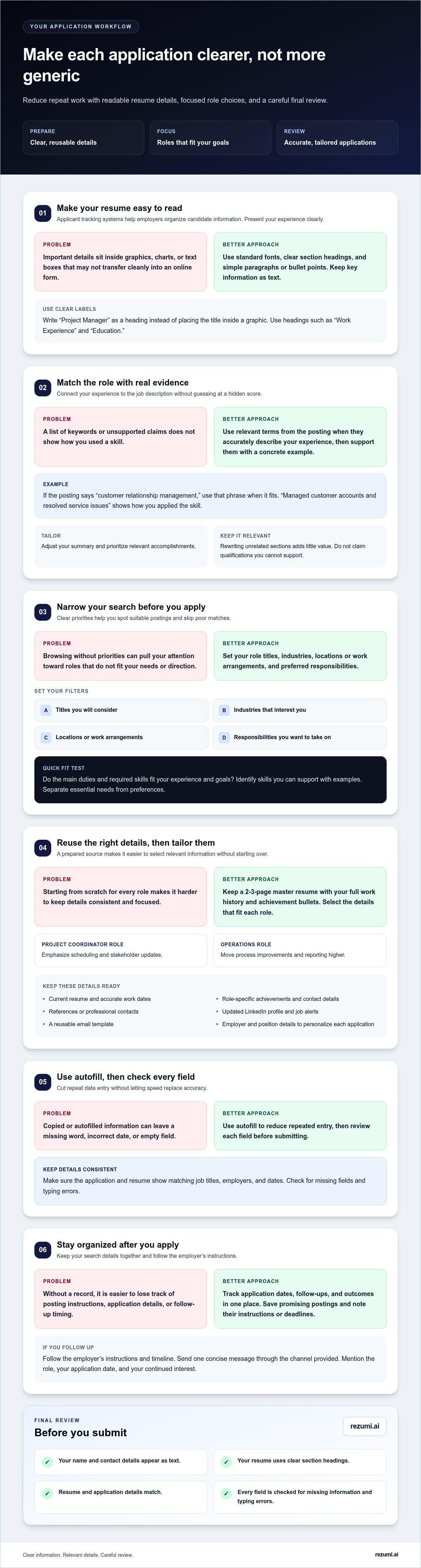 How to Streamline Job Applications with a Clearer Process infographic