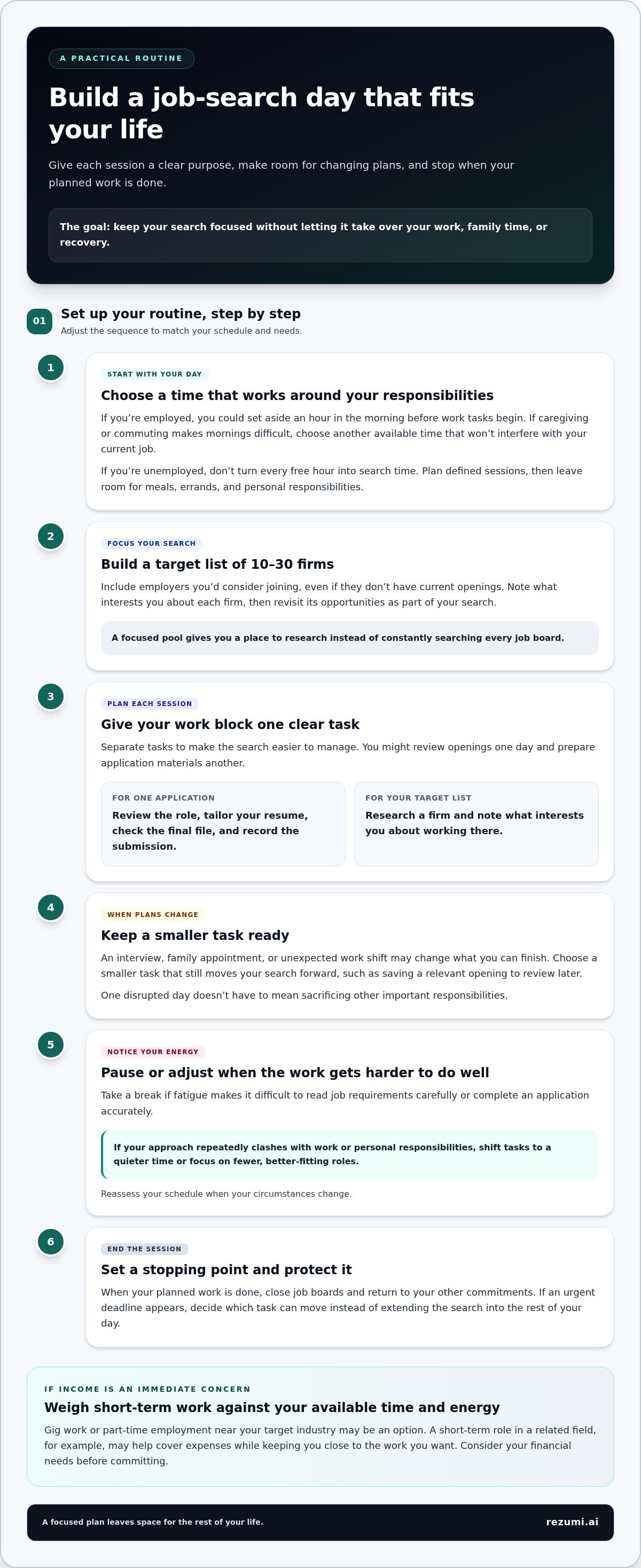 Ways to Stay Motivated When Job Hunting With Daily Goals infographic